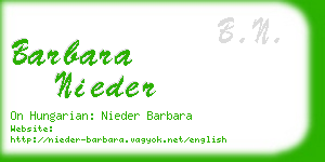 barbara nieder business card
